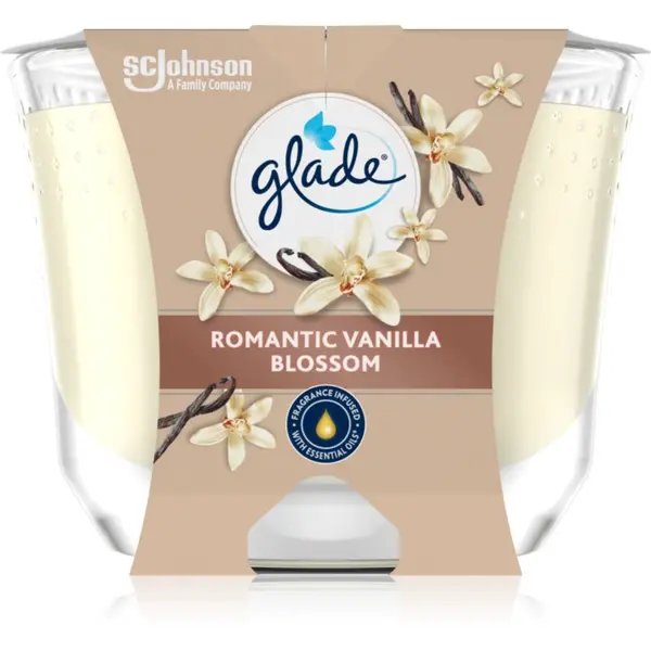 Glade GLADE Romantic Vanilla Blossom ароматна свещ 204 гр.