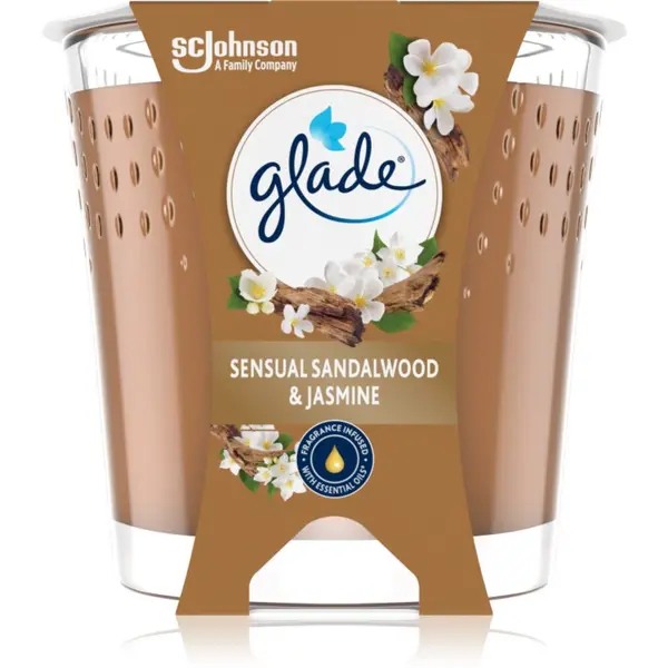 Glade GLADE Sensual Sandalwood & Jasmine ароматна свещ 112 гр.