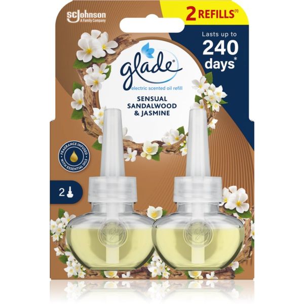 Glade GLADE Sensual Sandalwood & Jasmine пълнител за електрически дифузер дуо 2x20 мл.