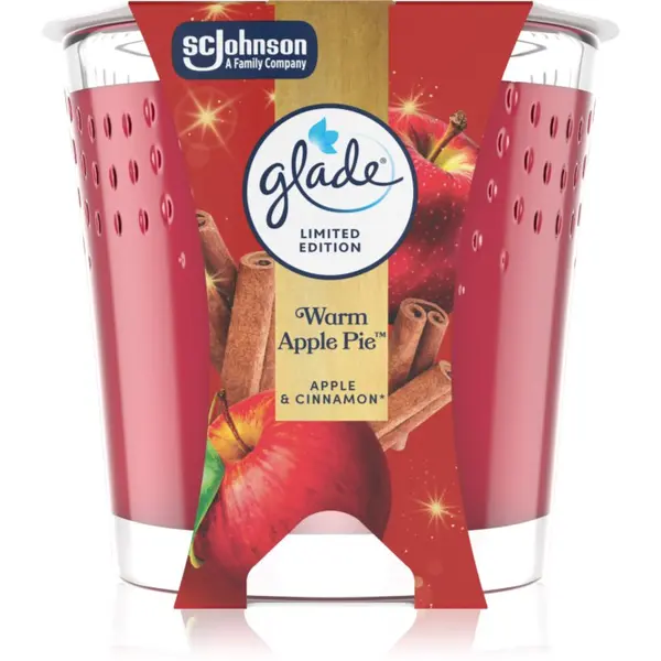 Glade GLADE Warm Apple Pie ароматна свещ 112 гр.