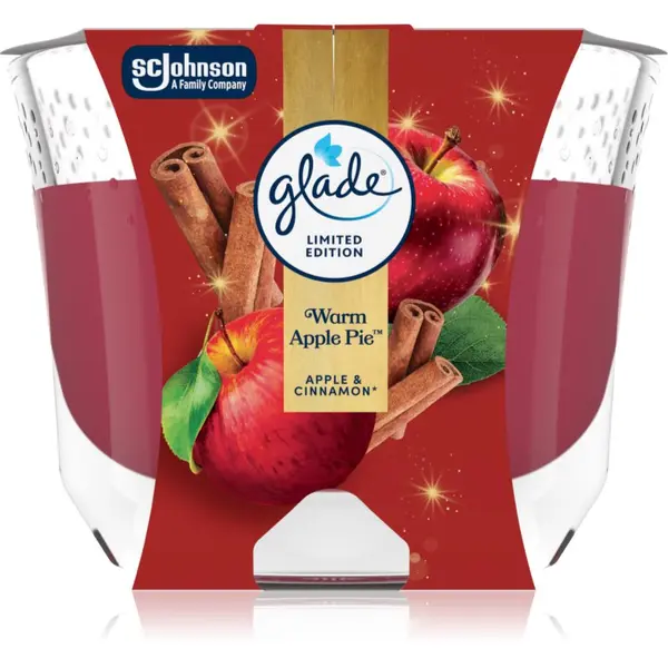 Glade GLADE Warm Apple Pie ароматна свещ 204 гр.