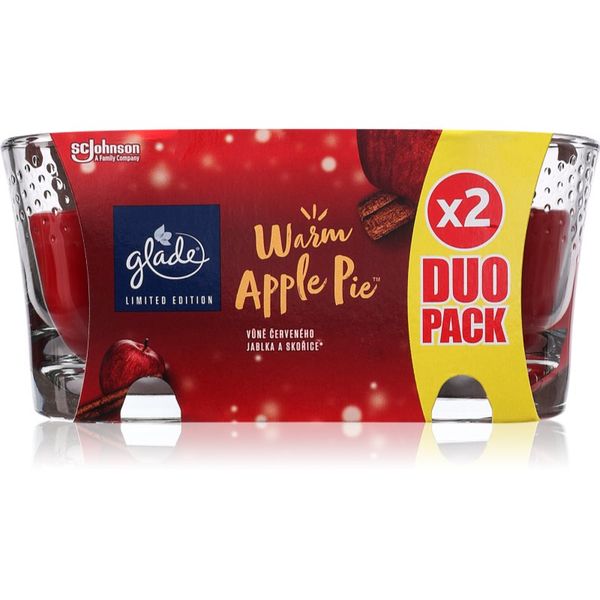 Glade GLADE Warm Apple Pie ароматна свещ ДУО ОПАКОВКА 2x112 гр.