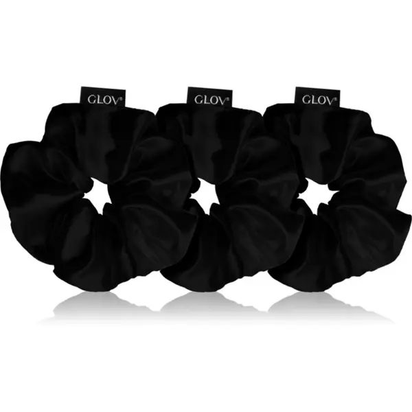 GLOV GLOV Satin Scrunchies S/M/L ластици за коса Black 3 бр.