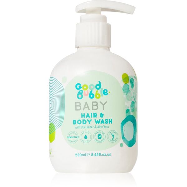 Good Bubble Good Bubble Baby Hair & Body Wash измиваща емулсия и шампоан за деца от раждането им Cucumber & Aloe vera 250 мл.