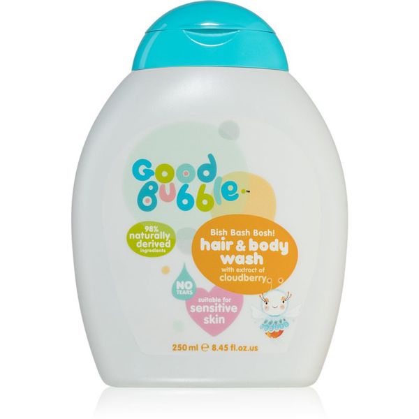 Good Bubble Good Bubble Hair & Body Wash Cloudberry измиваща емулсия и шампоан за деца от раждането им 250 мл.