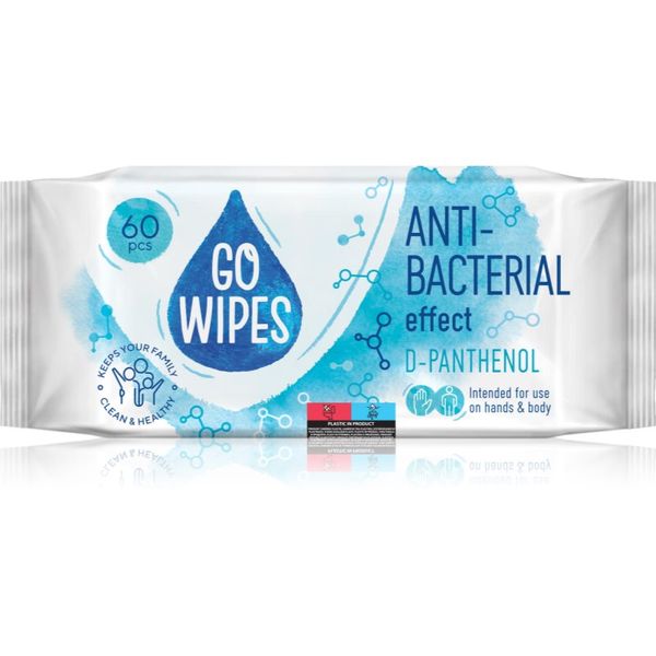 GoWipes GoWipes Anti-Bacterial Effect D-Panthenol мокри почистващи кърпички за ръце и тяло 60 бр.