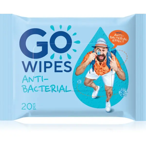 GoWipes GoWipes Antibacterial освежаващи мокри кърпички с антибактериално действие 20 бр.