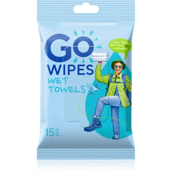 GoWipes GoWipes Wet Towels освежаващи мокри кърпички 26x20 cm 15 бр.
