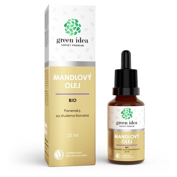 Green Idea Green Idea Topvet Premium Organic almond oil бадемово олио студено пресовано 25 мл.