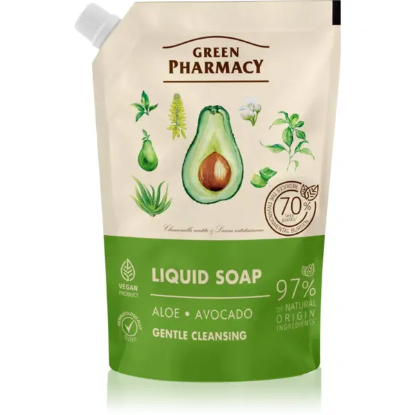 Green Pharmacy Green Pharmacy Aloe & Avocado течен сапун за ръце пълнител 460 мл.