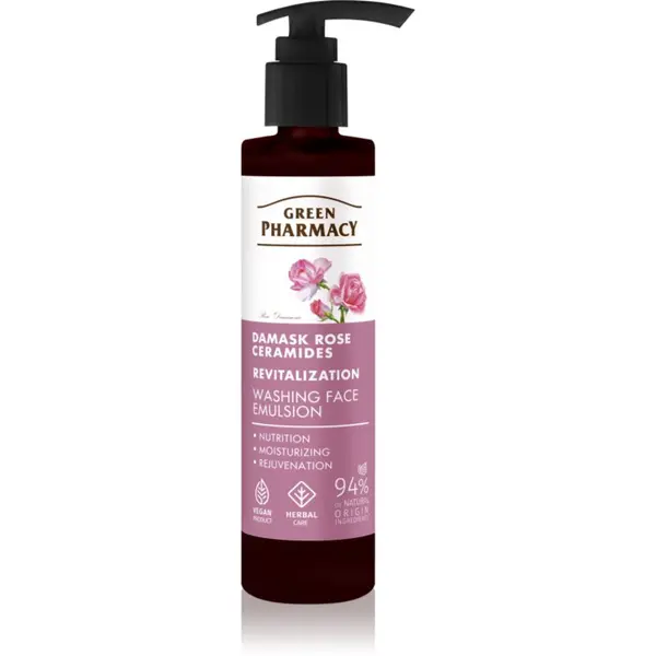 Green Pharmacy Green Pharmacy Damask Rose & Ceramides Face Emulsion почистваща емулсия за лице 150 мл.