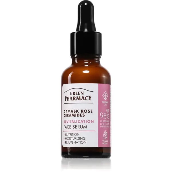 Green Pharmacy Green Pharmacy Damask Rose & Ceramides Serum ревитализиращ серум за лице 30 мл.