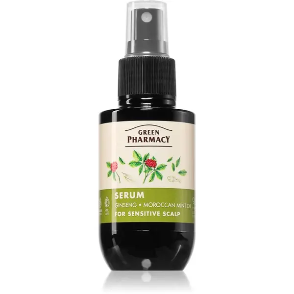 Green Pharmacy Green Pharmacy Ginseng & Morrocan mint oil Serum серум за чувствителна коса 100 мл.