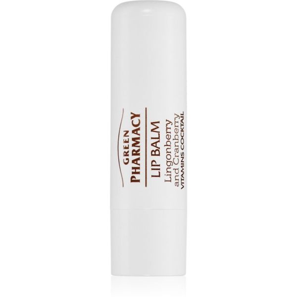 Green Pharmacy Green Pharmacy Lip Care Lingonberry and Cranberry подхранващ балсам за устни SPF 10 3.6 мл.