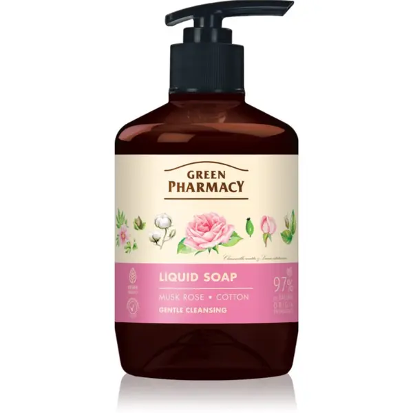 Green Pharmacy Green Pharmacy Musk Rose & Cotton течен сапун за ръце 460 мл.