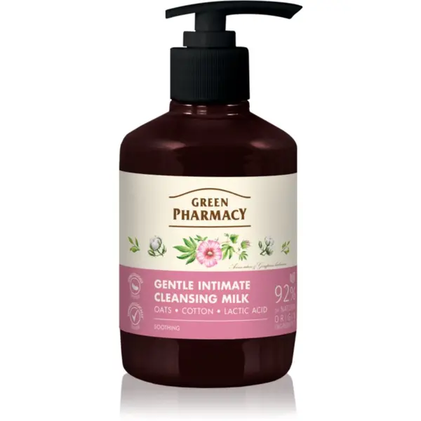Green Pharmacy Green Pharmacy Oats & Cotton мляко за интимна хигиена 370 мл.