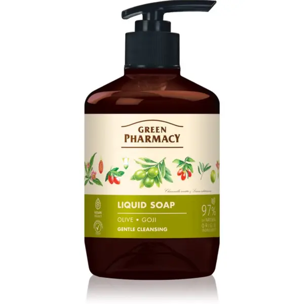 Green Pharmacy Green Pharmacy Olive & Goji Berry Liquid Soap течен сапун за ръце с дозатор 460 мл.