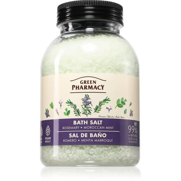 Green Pharmacy Green Pharmacy Rossemary & Maroccan Mint Bath Salt сол за релаксираща вана 1000 гр.