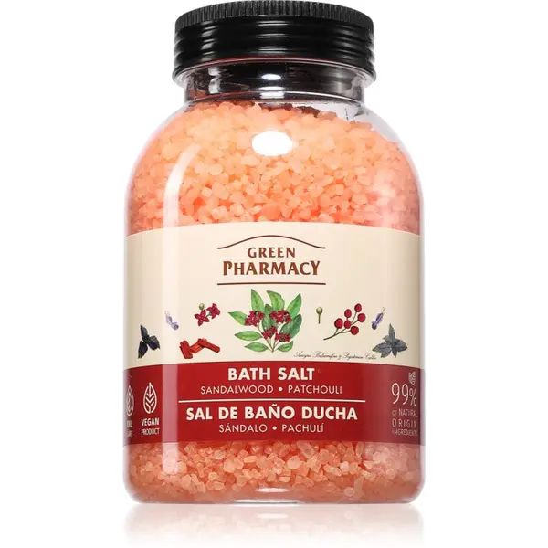 Green Pharmacy Green Pharmacy Sandalwood & Patchouli Bath Salt сол за релаксираща вана 1000 гр.