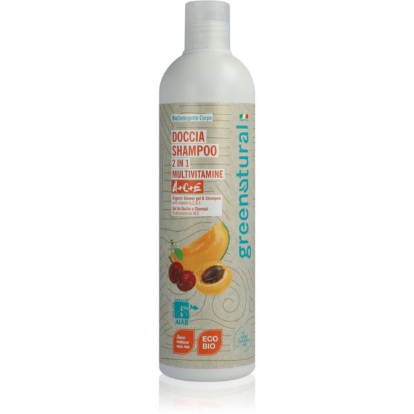Greenatural Greenatural Shower Gel & Shampoo душ гел и шампоан 2 в 1 с витамини A, C, E 400 мл.