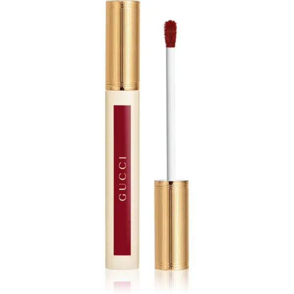 Gucci Gucci Glow Oil-In-Water Tint Liquid Lipstick гланциращо хидратиращо течно червило цвят 129 Paula Maple 6.5 мл.