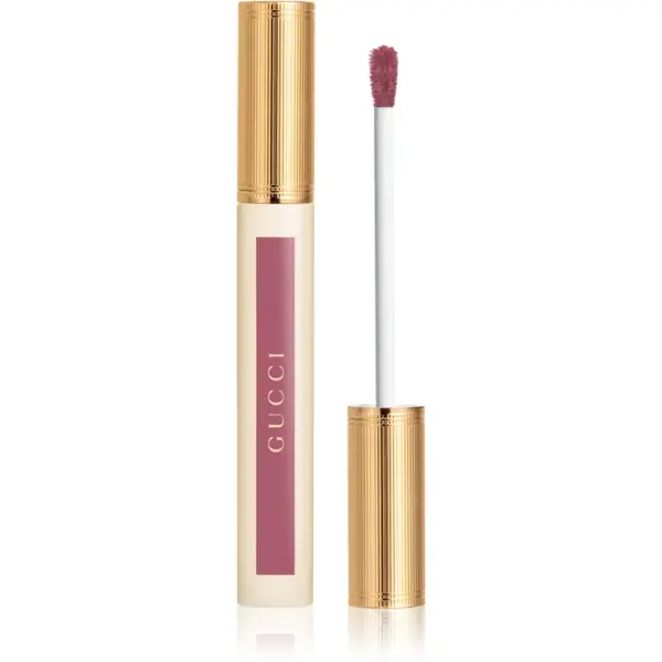 Gucci Gucci Glow Oil-In-Water Tint Liquid Lipstick гланциращо хидратиращо течно червило цвят 225 Marianne Mauve 6.5 мл.