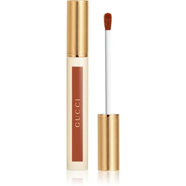Gucci Gucci Glow Oil-In-Water Tint Liquid Lipstick гланциращо хидратиращо течно червило цвят 308 Lucy Dark Orange 6.5 мл.