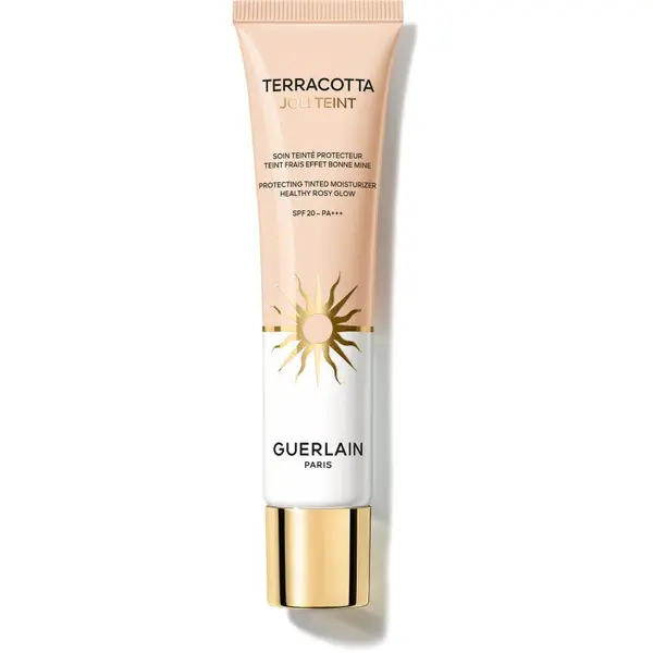 GUERLAIN GUERLAIN Terracotta Joli Teint Protecting Tinted Moisturizer озаряващ фон дьо тен за естествен вид SPF 20 цвят 00 Rosy 30 мл.