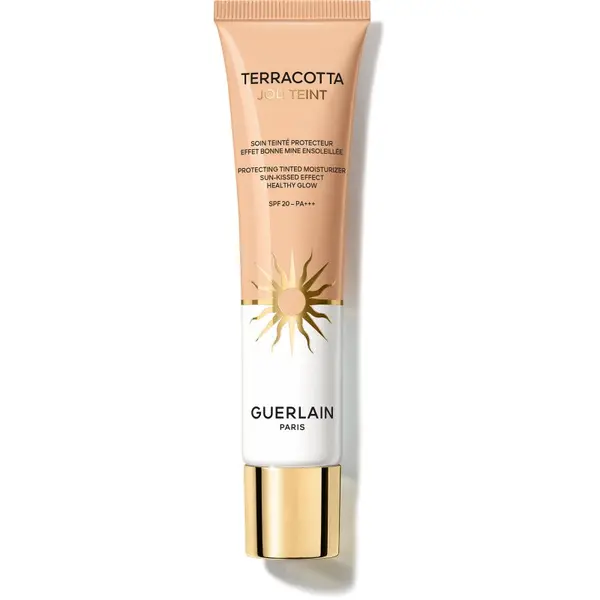 GUERLAIN GUERLAIN Terracotta Joli Teint Protecting Tinted Moisturizer озаряващ фон дьо тен за естествен вид SPF 20 цвят 10 Sunveil 30 мл.