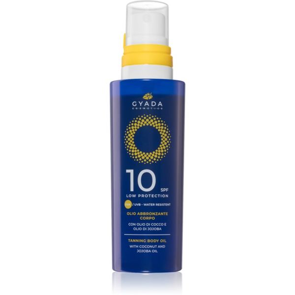 Gyada Cosmetics Gyada Cosmetics Solar Low Protection масло за грижа и придобиване на тен за тяло SPF 10 150 мл.