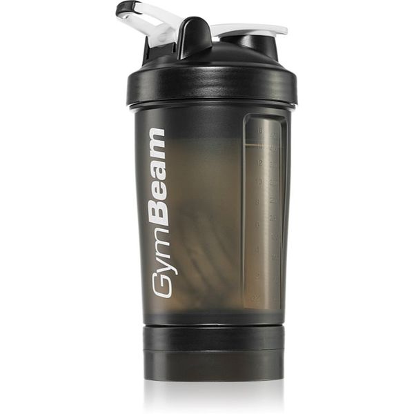 GymBeam GymBeam Blend Bottle спортен шейкър + контейнер боя Black White 450 мл.