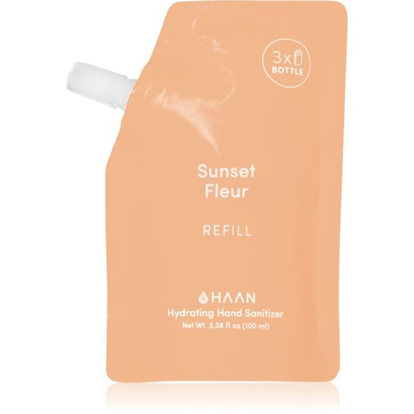 Haan HAAN Hand Care Sunset Fleur спрей за почистване на ръце с антибактериална добавка резервен пълнител 100 мл.