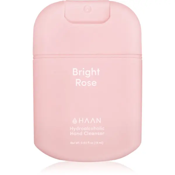Haan HAAN Hand Cleanser Bright Rose спрей за почистване на ръце с антибактериална добавка Mini 19 мл.