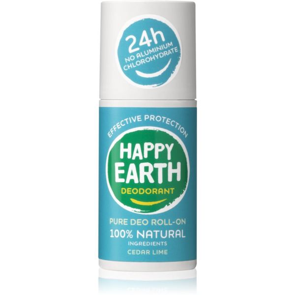 Happy Earth Happy Earth 100% Natural Deodorant Roll-On Cedar Lime рол-он 75 мл.