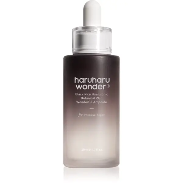 Haruharu Wonder Haruharu Wonder Black Rice Hyaluronic Botanical 2GF Wonderful Ampoule хидратиращ серум против бръчки с успокояващ ефект 30 мл.