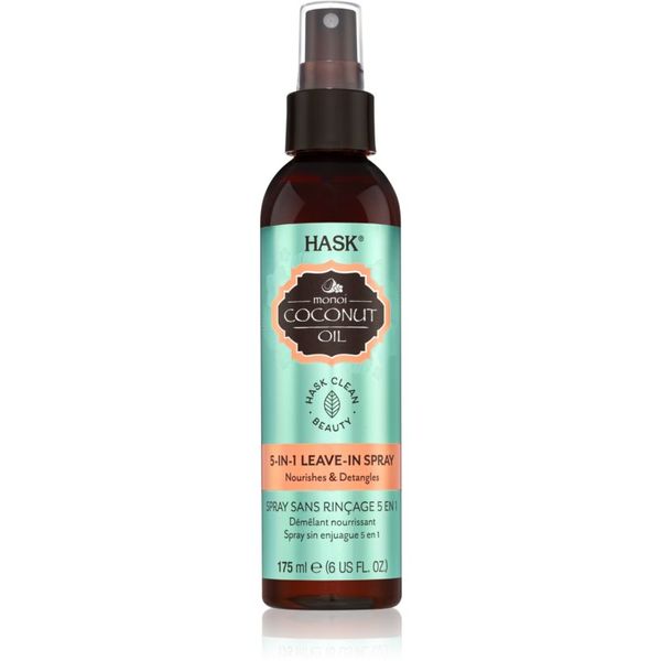 HASK HASK Monoi Coconut Oil спрей без отмиване за блясък и мекота на косата 175 мл.