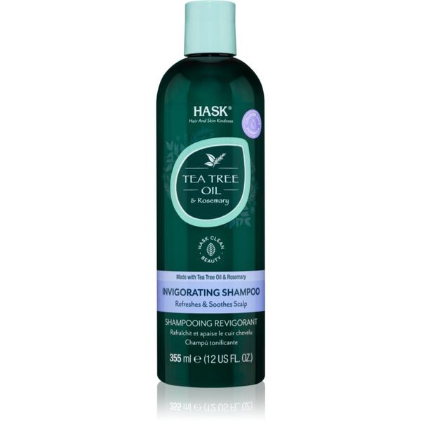 HASK HASK Tea Tree Oil & Rosemary освежаващ шампоан за суха и сърбяща кожа на главата 355 мл.