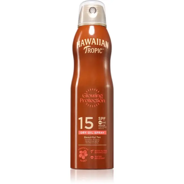 Hawaiian Tropic Hawaiian Tropic Glowing Protection Dry Oil Spray слънцезащитен спрей SPF 15 177 мл.
