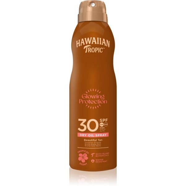 Hawaiian Tropic Hawaiian Tropic Glowing Protection Dry Oil Spray сухо масло за слънчеви бани в спрей SPF 30 180 мл.