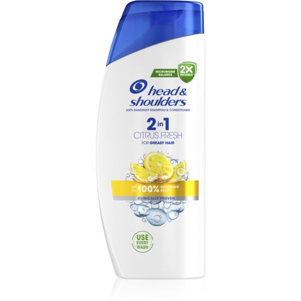 Head & Shoulders Head & Shoulders Citrus Fresh 2v1 шампоан против пърхот за мазна коса 625 мл.