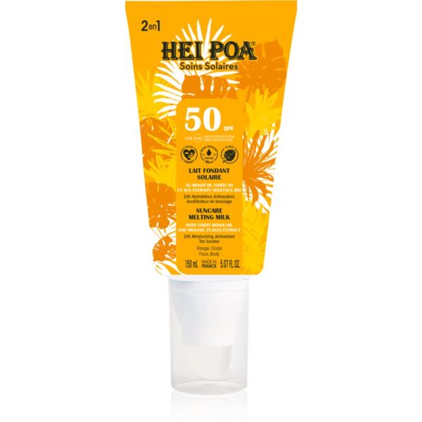 Hei Poa Hei Poa Suncare мляко за загар за лице и тяло SPF 50 150 мл.