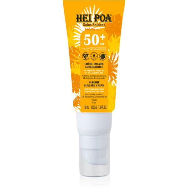 Hei Poa Hei Poa Suncare слънцезащитен крем SPF 50+ за лице 50 мл.