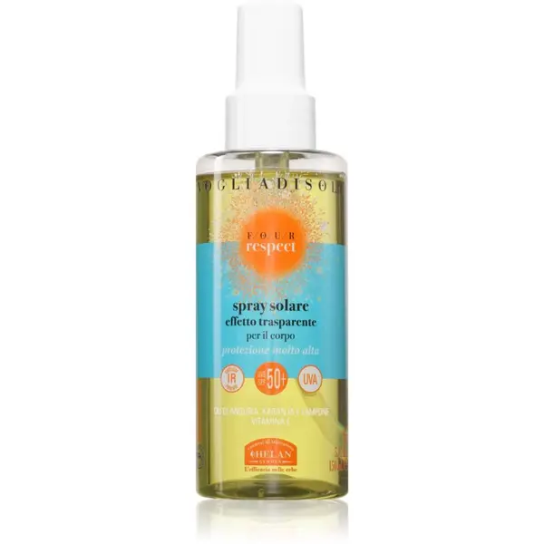 Helan Helan VOGLIA DI SOLE FOUR RESPECT Suntan Spray SPF50+ слънцезащитен спрей SPF 50+ 150 мл.