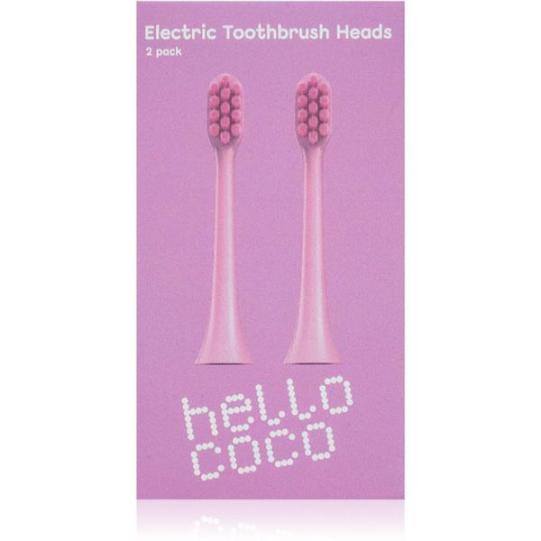 Hello Coco Hello Coco Electric Toothbrush Heads Pink резервни глави за четка за зъби 2 бр.