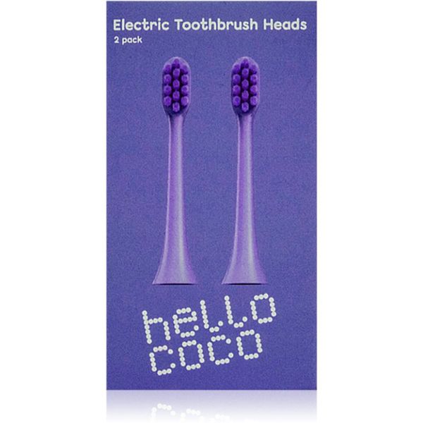 Hello Coco Hello Coco Electric Toothbrush Heads Purple резервни глави за четка за зъби 2 бр.