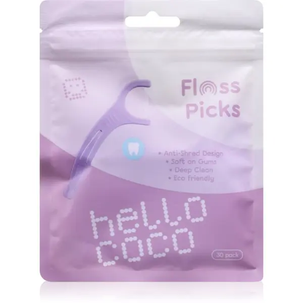 Hello Coco hello coco Floss Picks дентални клечки с конец 30 бр.