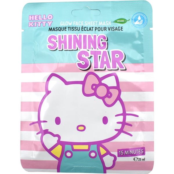 Hello Kitty Hello Kitty Face Mask Платнена маска за лице за еднократна употреба Shining Star 25 мл.