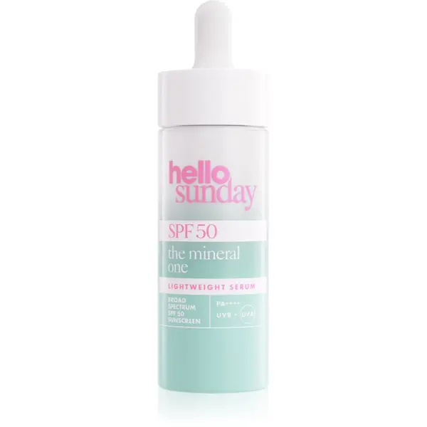 hello sunday hello sunday the mineral one lightweight serum drops лек серум SPF 50 30 мл.