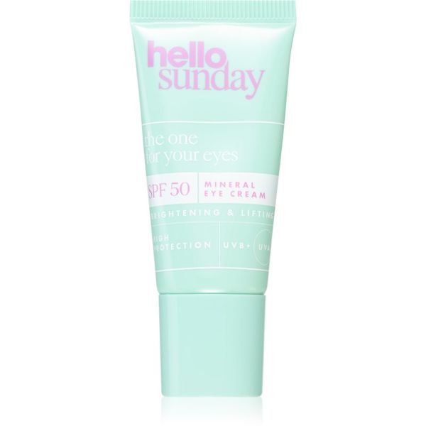 hello sunday hello sunday the one for your eyes изглаждащ и озаряващ крем за около очите SPF 50 15 мл.