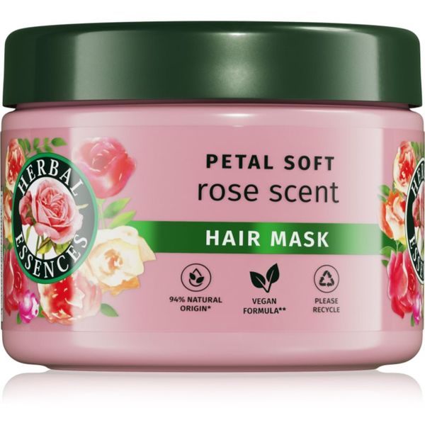 Herbal Essences Herbal Essences Rose Scent Petal Soft подхранваща маска за суха коса 300 мл.
